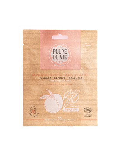 Masque tissu hydratant à la Pêche