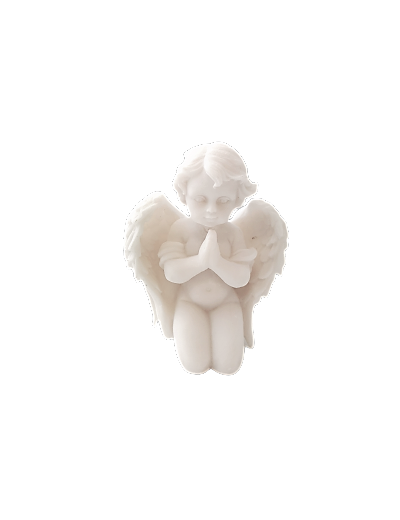 Statue en albâtre 9cm - ANGE PRIANT