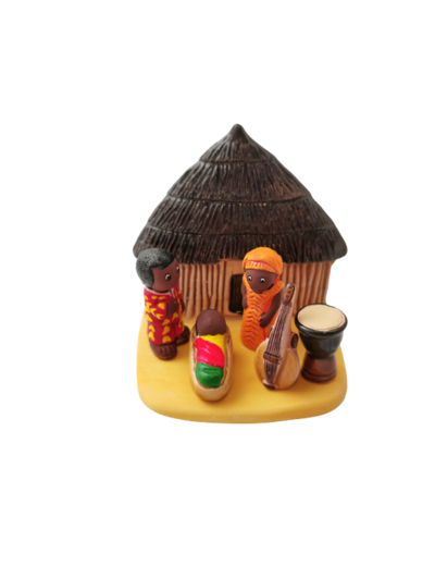 CRECHE en céramique BLOC 8x7cm- CAMEROUN