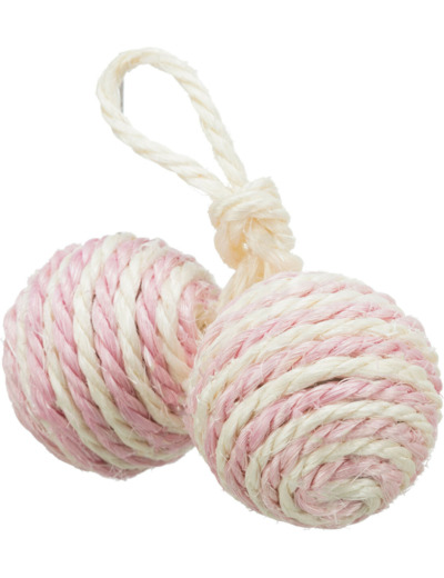 TRIXIE, 2 balles sur une corde pour chat - Ø4.5cm