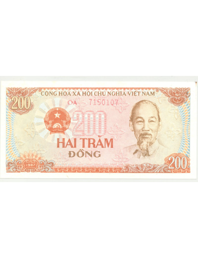 VIET NAM 200 DONG 1987 SERIE OA NEUF (W100a)