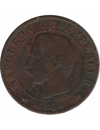 FRANCE 5 CENTIMES NAPOLEON III 1854 B (Rouen) TB