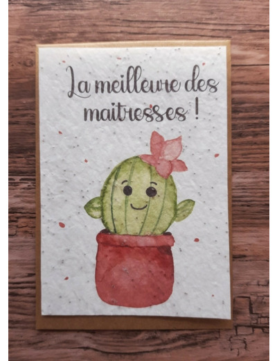 Carte à planter "La meilleure des maîtresses"