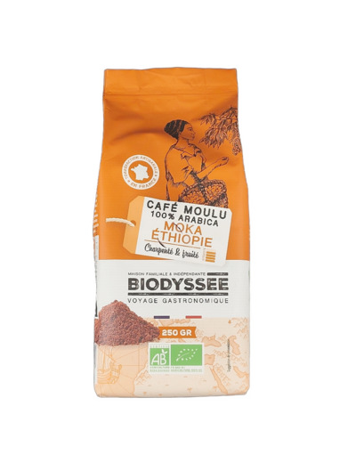 Café Moulu 100% Arabica Moka Ethiopie 250g Bio