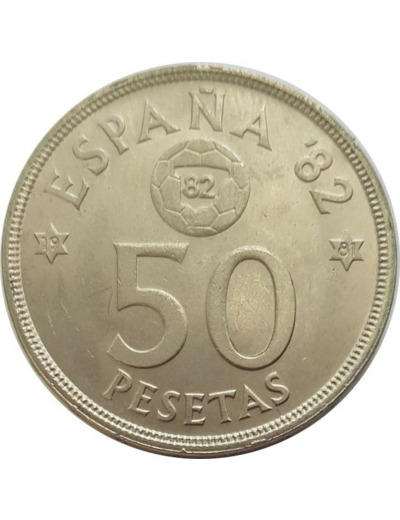 ESPAGNE 50 PESETAS 1980 (81) MONDIAL 1982 SUP