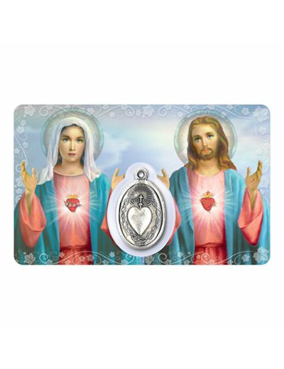 Carte-prière avec insertion - SC de MARIE et JESUS - espagnol