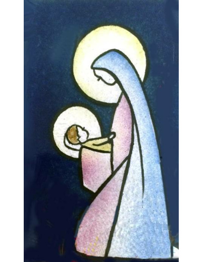 Vierge agenouillée sans fleur 9,5X5,5cm - EMAUX DU LIBAN