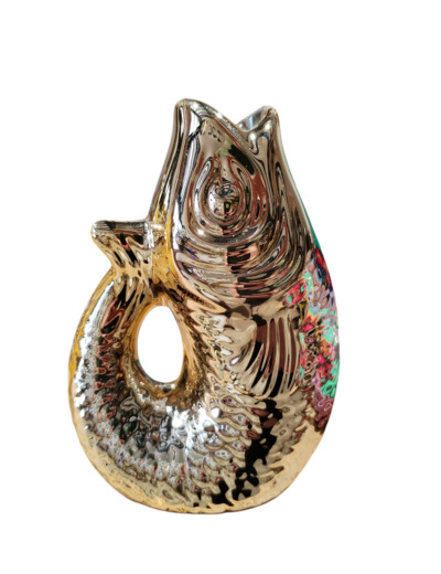 Vase poisson doré
