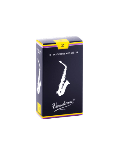 Boîte de 10 anches de saxophone alto force 2 Vandoren