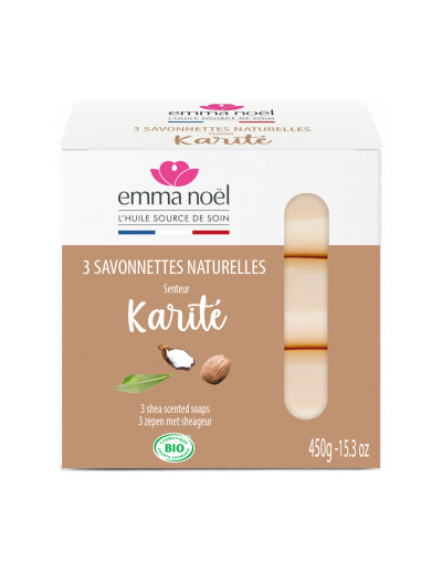 Pack 3 Savonnettes Karité Surgras 3x150g