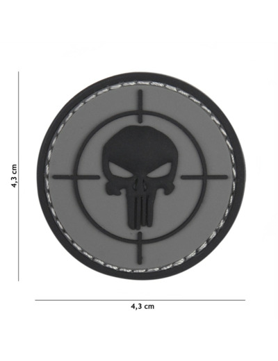 Patch 3D PVC  Punisher cible (gris)