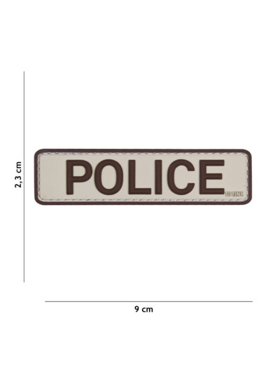 Patch 3D PVC Police (sable)