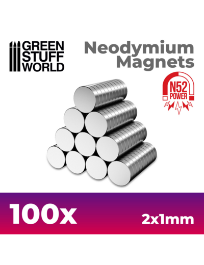 100 Aimants Néodymes 2x1mm