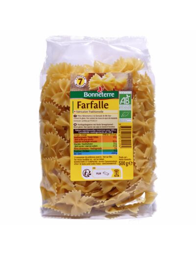 Farfalle Blanches Bio 500g