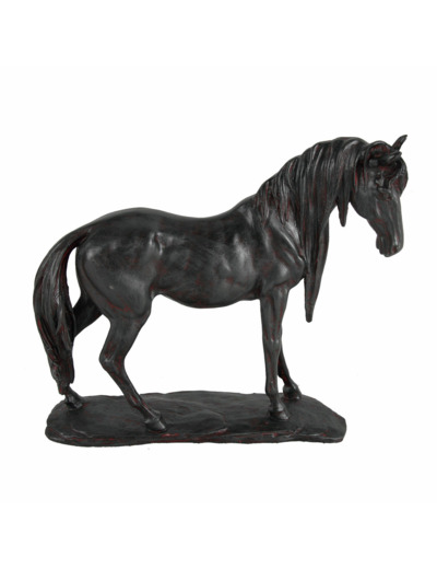 Statue cheval résine 38x8x35cm