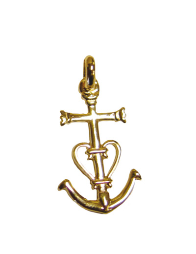 Croix en Plaqué Or 20mm - GARDIAN/3 VERTUS