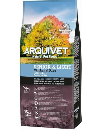 Croquettes Arquivet "DOG ADULT SENIOR & LIGHT" - 2 formats