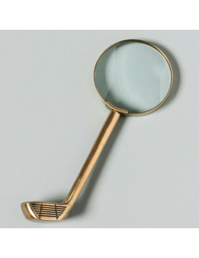 Loupe laiton club de golf 14x7cm