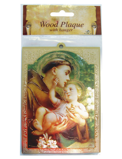Plaquette Dorée 10x14cm - ST ANTOINE