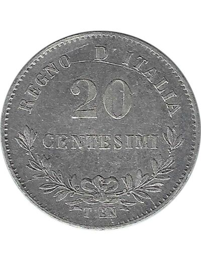 ITALIE 20 CENTESIMI 1863 TBN TTB