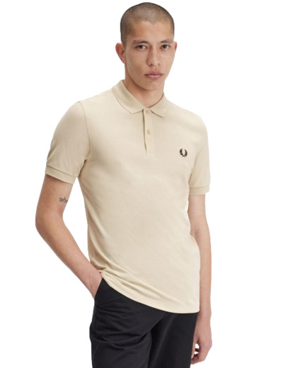 Polo FRED PERRY M6000 Oatmeal / Black T04