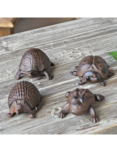 Ensemble de 4 cache clés fonte animaux 10x5cm