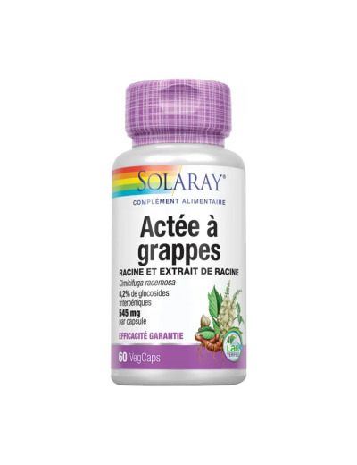Actée à grappes Cimicifuga Racemosa standardisé 545mg 60 capsules