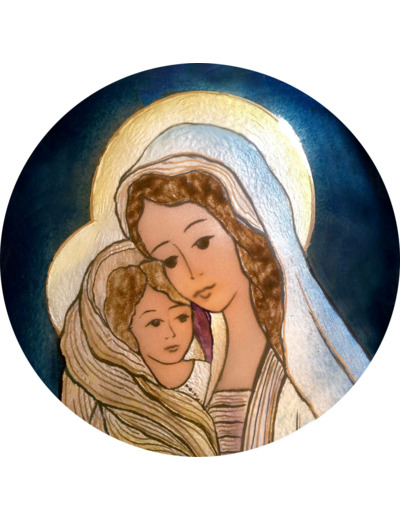 Vierge de douceur D10,5cm - EMAUX DU LIBAN