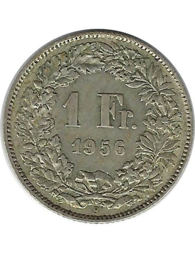 SUISSE 1 FRANC 1956 B  TTB N2