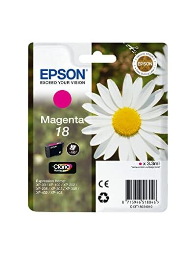 Epson 18 Paquerette - Cartouche d'encre - Magenta - C13T18034012