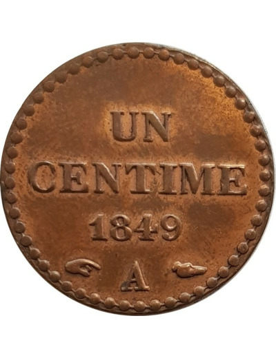 FRANCE 1 CENTIME DUPRE 1849 A accent SUP-