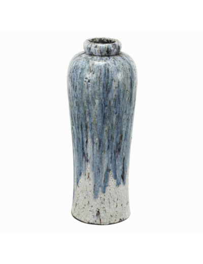 Vase en terre cuite émaillée 21x21x57cm