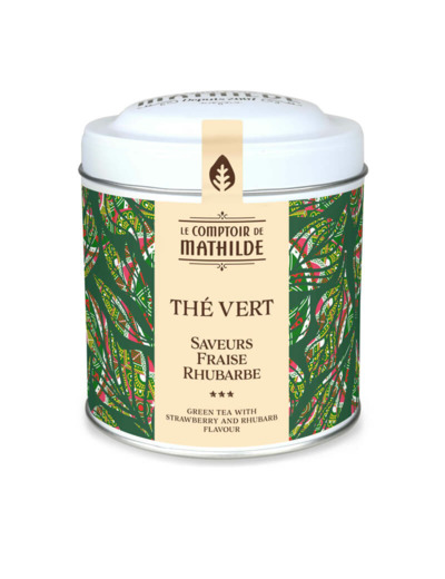 Thé Vert Saveurs Fraise Rhubarbe - 100G