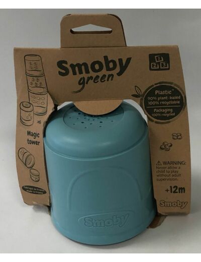 MAGIC TOWER 6 GOBELETS DE CHEZ SMOBY GREEN BOITE ABIMEE