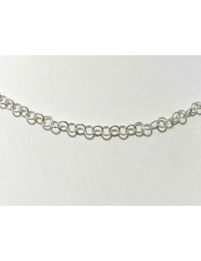 Chaîne en Argent 925 - 50cm- Maille CYLINDRE