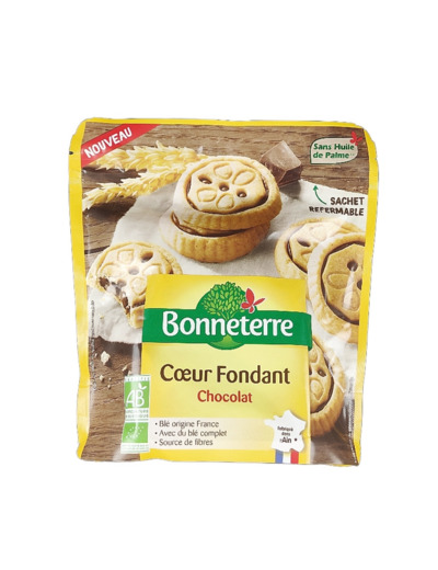Biscuits Cœur Fondant Chocolat 180g Bio