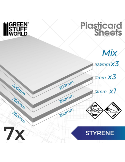 Feuilles de plasticard - 7 pcs