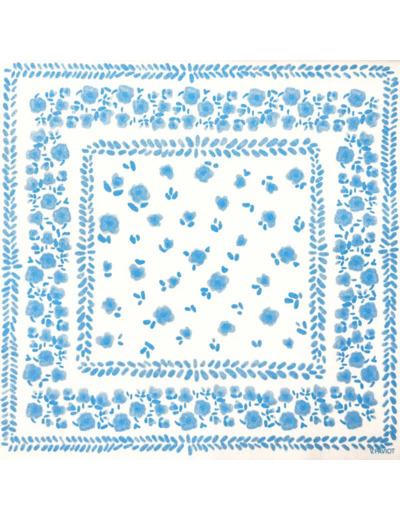 SERVIETTES EN INTISEES BLEU