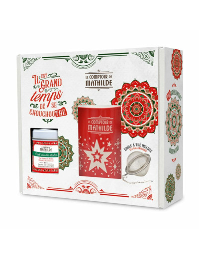 Coffret Noël Thé + Mug Vert + Boule à Thé