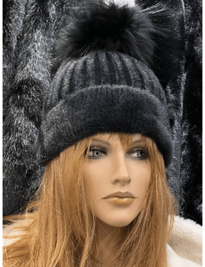 BF107 Bonnet femme noir