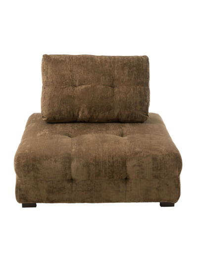 Fauteuil pouf velours 1 personne 117x117x95cm