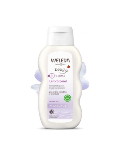 Lait corporel bébé Mauve blanche sans parfum 200ml