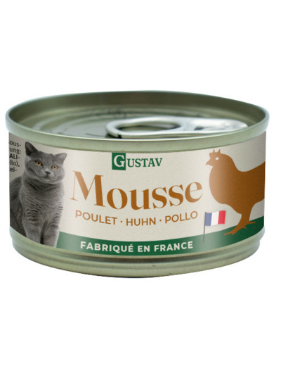 GUSTAV Mousse pour chat, au Poulet - 85g