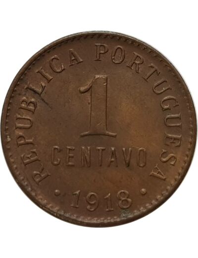 PORTUGAL 1 CENTAVO 1918 TTB+ (W565)