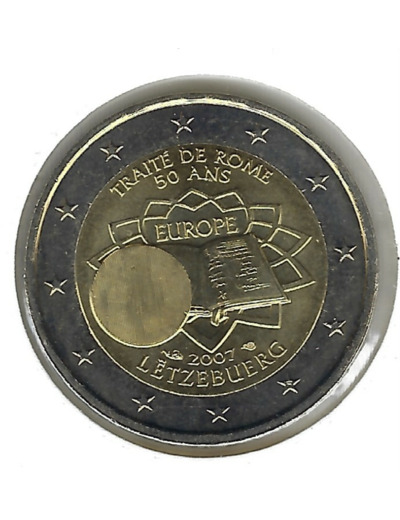 LUXEMBOURG 2007 2 EURO TRAITE DE ROME SUP