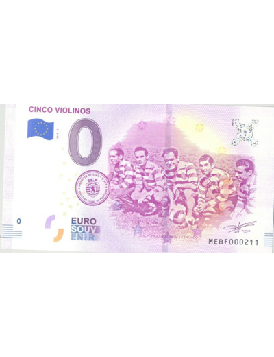 PORTUGAL 2019 -3 CINCO VIOLINOS 0 EURO BILLET SOUVENIR TOURISTIQUE  NEUF