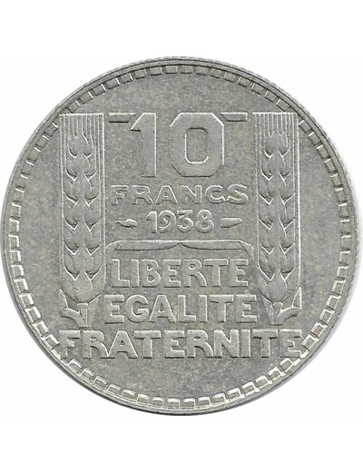 FRANCE 10 FRANCS TURIN ARGENT 1938 SUP