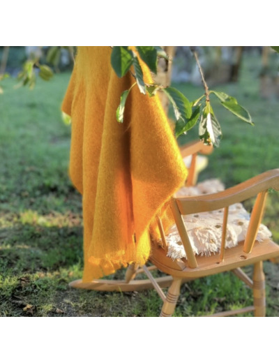 Plaid DOUCEUR - Jaune Maïs