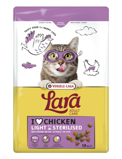 Croquettes LARA pour chat stérilisé au poulet - 1.9KG