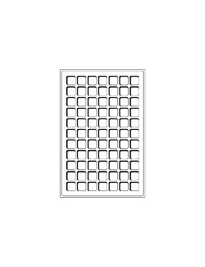 PLATEAUX L BLEU 77 CASES 325424